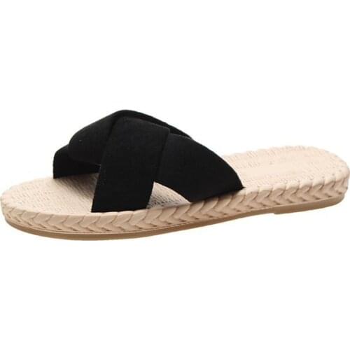 2020 Fashion Lady Slippers Women Summer Flat Bottom Soft Non-Slip Beach Shoes Slippers Sandals Plus Size Women Indoor Slippers