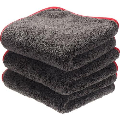 3pcs 40x40cm 1200GSM Microfiber Cleaning Cloths Lint Free Dual Layer Ultra-Thick Car Towel For Auto Window Wash Towel Tool
