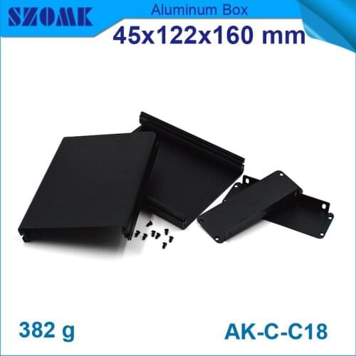 4pcs/lot anodizing balck aluminium housing instrument enclosure for electronics 45*122*160mm