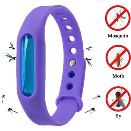 5pcs Colorful Environmental Protection Silicone Wristband Summer Mosquito Repellent Bracelet Anti-mosquito Band safe for child