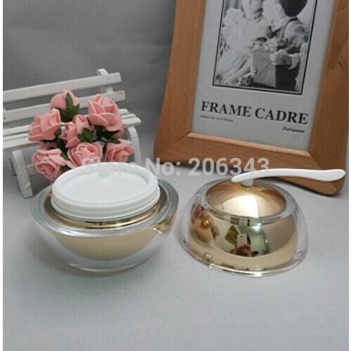 50G gold apple/ball shape acrylic cream bottle,cosmetic container,,cream jar,Cosmetic Jar,Cosmetic Packaging