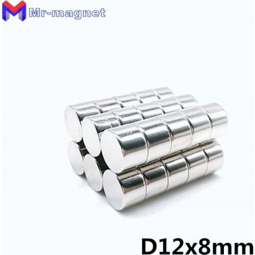 50pcs 12x8mm magnet Dia 12mmx8mm Rare Earth Neodymium 12x8 Magnet 12*8 N35 Art Craft refrigerator D12x8mm magnet D12*8mm