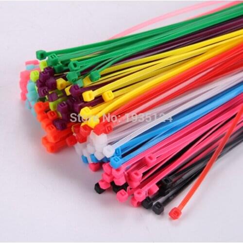 600Pcs/pack 3*100mm Colorful Factory Standard Self-locking Plastic Nylon Cable Ties,Wire Zip Tie