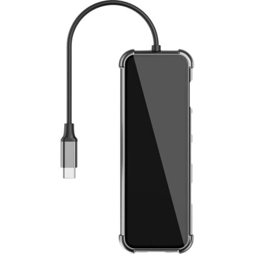 6 In 1 USB Type C HUB With To 4K@30Hz HDMI-Compatible USB 3.0 SD/TF Multiport Adapter Dongle For Air Pro Laptops