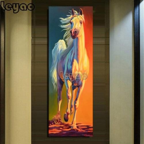 Diamond Embroidery Full Display large size Horse 5d Diamond Painting Animal Full Square round Picture Rhinestone Mosaic Diamond