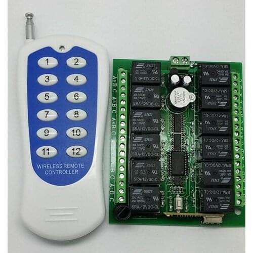 DC 12V 10A 12 channel RF Wireless Remote Control switch home electrical appliances light on/off