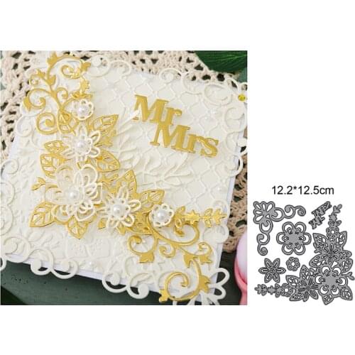 Flowers edge corners Cutting Dies Cake Decoration Metal Mold Scrapbook Embossing Paper Craft Knife Mould Stencil Stamps Dies