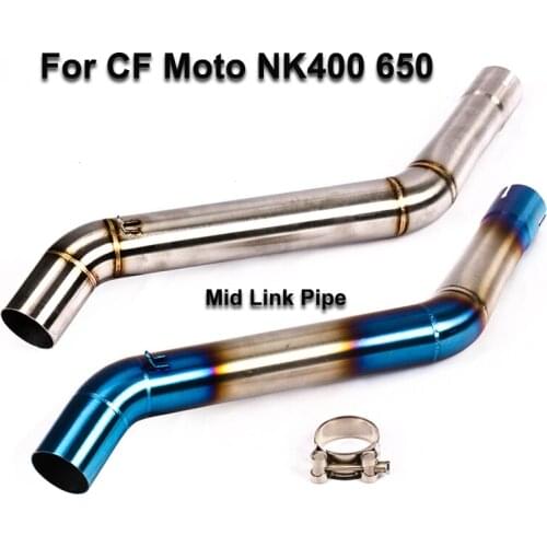 For CF Moto NK400 650 ATV Motorcycle Exhaust Mid Link Pipe Stainless Steel 51mm