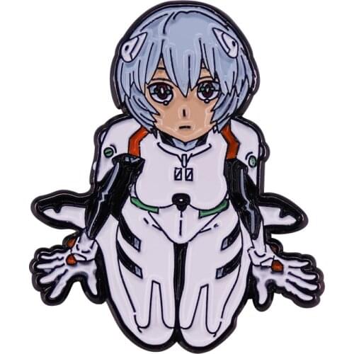 Sexy Clone Blue Hair Anime Girl Badge Evangelion - Ayanami Rei Enamel Pin EVA-0 Unit 00 Pilot Brooch