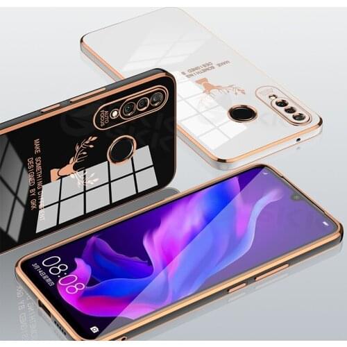 GKK Plating Square Silicone Case For Huawei P30 Lite Nova 4e 5T Honor 20 Anti-knock Cover For Huawei P30 Lite Nova 4e 5T Case