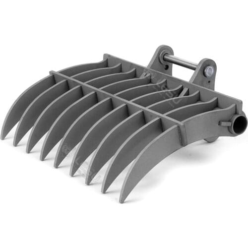 LESU Model 1/14 RC Excavator Toy C374 Modified Quick Release Change Bucket Metal Rake Bucket DIY Excavator Accessories