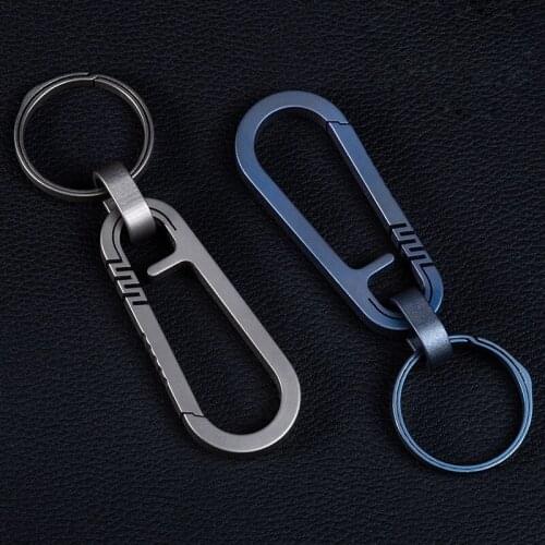 Titanium Alloy Keychain Rings Anti-Lost Quick Release Heavy Duty Key Chain Hook EDC Tools