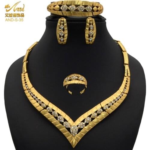 Jewelery Sets Ring Set White Gold Indian Wedding For Bride Bridal Bridesmaid Gifts African Choker High Quality Nigerian