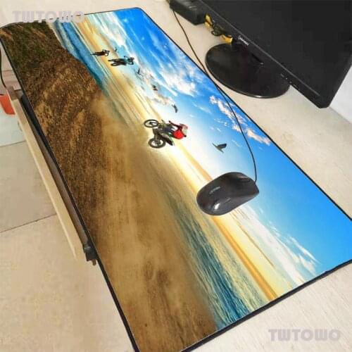 Sky Motocross Bikes Sea Gaming Mouse Pad Anti-slip Natural Rubber Computer Anime Mousepad Mat Speed Locking Edge Office