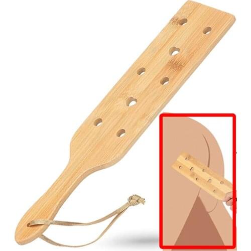 Lightweight Wooden Spanking Paddles with Airflow Holes,Smooth Surface BDSM Whip,Sex Toys For Couples