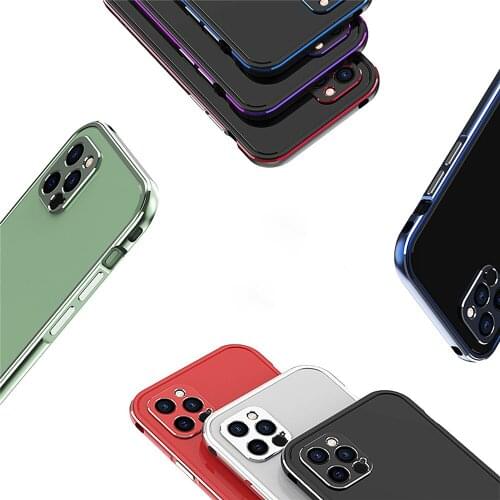 For iPhone 12 /12 Pro Phone Metal Protective Frame Case Cover Slim Bumper Anti-fall