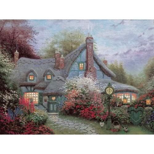 Sweetheart Cottage Thomas Kinkade HD Canvas Print Living Room Bedroom Wall Pictures Art Painting Home Decoration No Frame