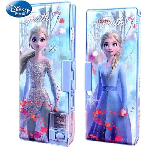 Disney Princess password lock stationery box multifunctional cartoon creative double-sided pencil case kids prize gift