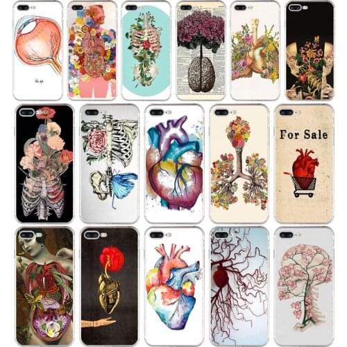 207H DESIGNS HUMAN ANATOMY Soft TPU Silicone Cover Case For Apple iPhone 6 6s 7 8 plus Case