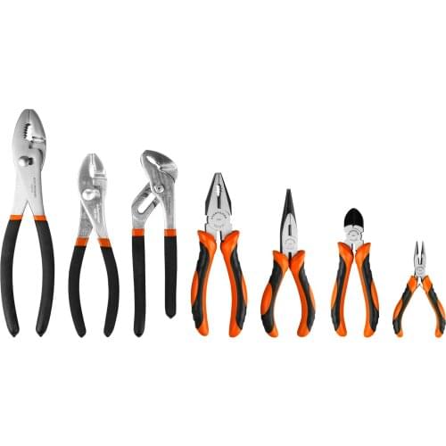 7PCS Electrician Pliers Set Wire Cable Cutter Plier Set Plumbing Plier Long Nose Plier Multifunctional Use Handle Tool