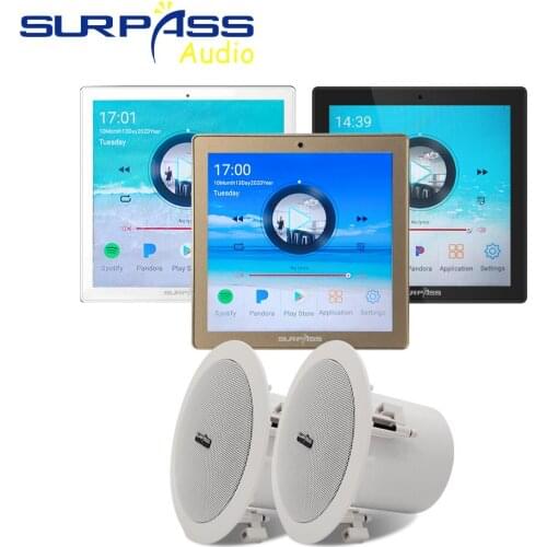 Smart Home Audio Wall Amplifier Bluetooth WiFi Android System HiFi Stereo Sound Subwooer PA Ceiling Speaker Background Music Kit