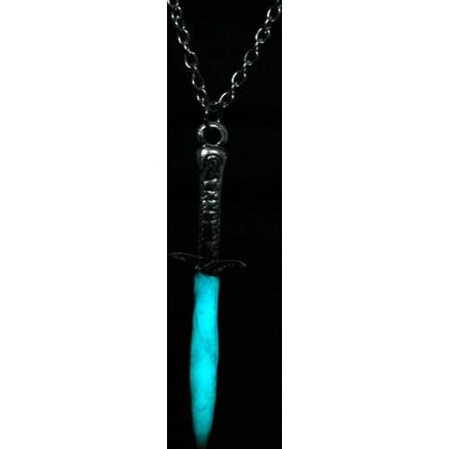 Dongsheng Bilbo Baggins SWORD necklace GLOW in the DARK Luminous The Hobbit The Sting sword Pendants & Necklaces-30