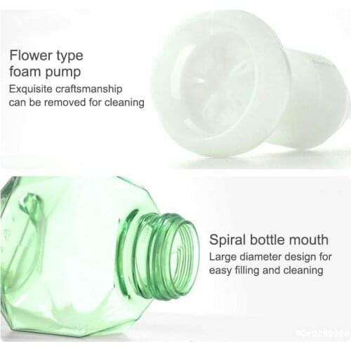 Foaming Pump Empty Bottle Flower Shape Foam for Shower Gel PETG/PP 300ML Multi Purpose Liquid Soap Dispenser 1Pcs for Household