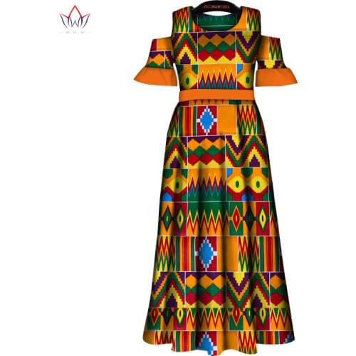 Short Sleeve Dresses Party Wedding Casual Date Dashiki African Women Dresses Ankle Length African Dresses for Women WY5833