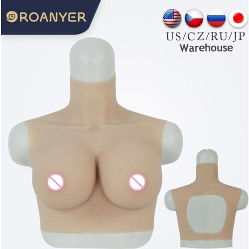 ROANYER Realistic Silicone X Cup Huge Breast Forms For Crossdresser Fake Big Boobs Male To Female Shemale Transgender Drag Queen