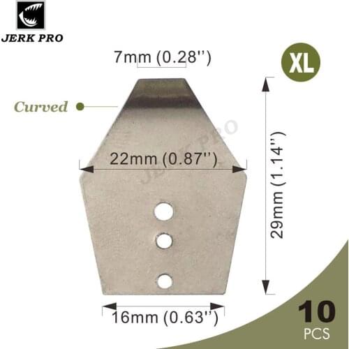 JERK PRO 10PCS Size XL Stainless Steel Shakee Blades Make Swim Jig Dancer Fishing Lures Parts Tackle Craft Accessories