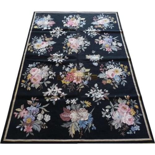 Plush carpet aubusson needlepoint carpet handmade carpet wool area rug traditional rug