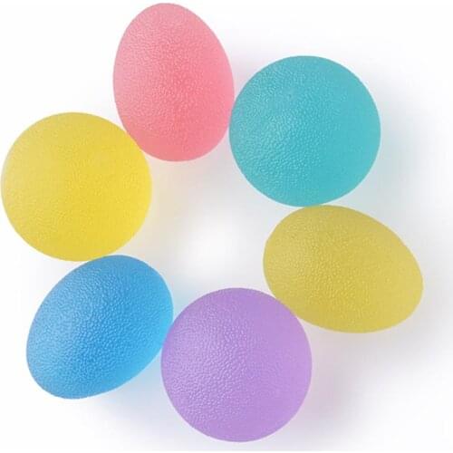 Silica Gel Hand Grip Ball Egg Men Women Gym Fitness Finger Heavy Exerciser Strength Muscle Recovery Gripper Trainer