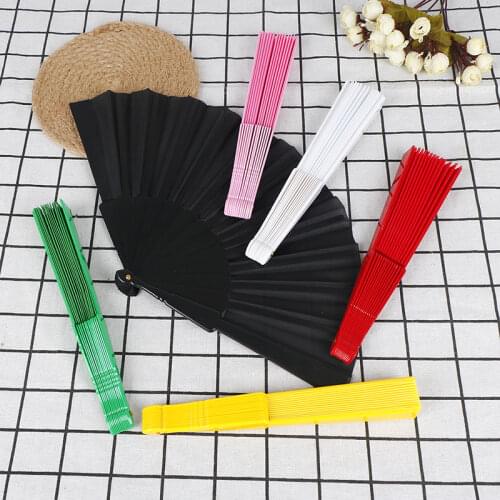 Room Decoration Gift Craft Bamboo Hand Hold Folding Fan Party Wedding Supplies