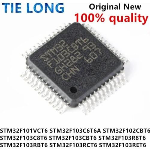 STM32F101VCT6 STM32F102CBT6 STM32F103C6T6A STM32F103C8T6 STM32F103CBT6 STM32F103R8T6 STM32F103RBT6 STM32F103RCT6 STM32F103RET6