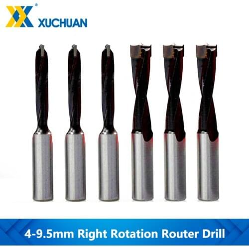Wood Forstner Drill Bit 4-9.5mm Alloy Steel Right Rotation Router Bits For Boring Machine Drill 2 Flute Router Drills Bits