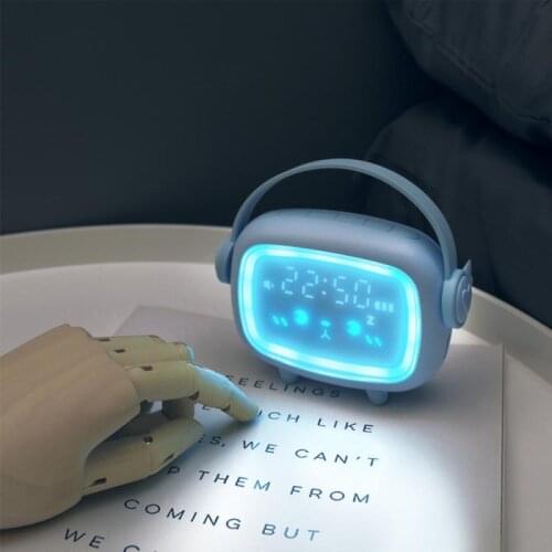 The New Smart Time Angel Alarm Clock USB Charging Timing Voice Control Adjustment Night Light Digital Alarm Clock LED Lamp Cube