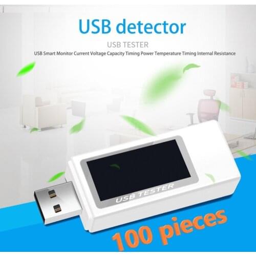 USB Tester Digital Voltmeter Current Voltage Charger Capacity Detector Indicator 100 Pieces