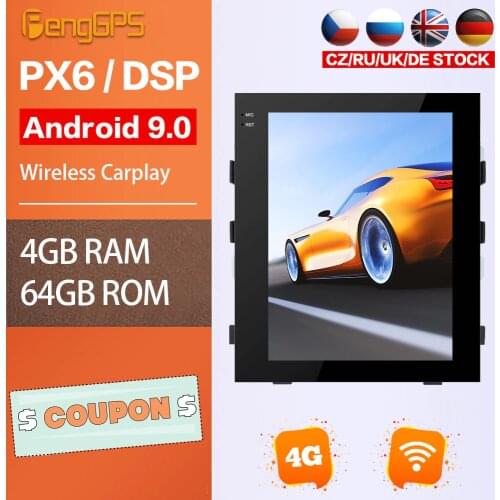 10.4 Inch Car Stereo for Porsche Macan 2017-2020 DVD Player Multimedia Android 9.0 Radio Tesla Style Headunit Wireless Carplay