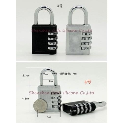 100pcs New 4 Dials Resettable Combination Password Lock Safe Door Locker Pad Lock Padlock For Travel Luggage Suitcase