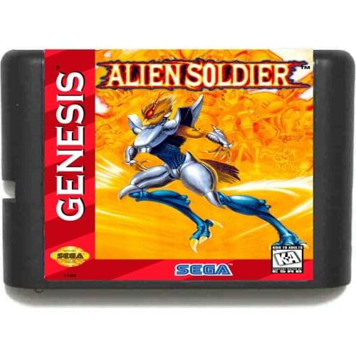 Alien Soldier 16 bit MD Game Card For 16 bit Sega MegaDrive Genesis game console