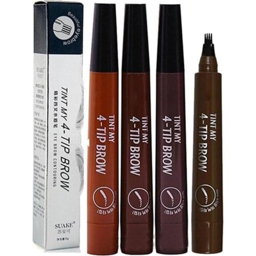 5 colors available Eyebrow Pencil Waterproof Fork Tip Eyebrow Tattoo Pen Waterproof Fork Tip Eyebrow Tattoo Pen