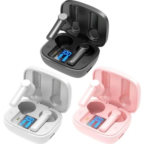 Wireless Bt Earphone Binaural Stereo TWS Headset Power Display Bt 5.0 Waterproof Fingerprint Touch Earphones