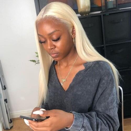 Blonde 613 Lace Frontal Wig Brazilian Straight Lace Front Wig Honey Blonde Human Hair Wigs For Black Women 30 Inch Pre Plucked