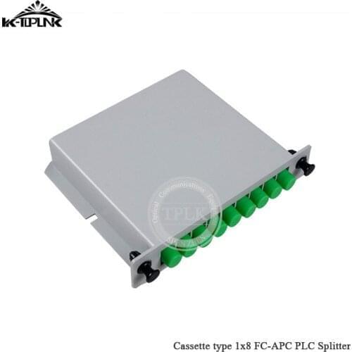 CATV FTTH 1*8 FC APC PLC splitter Cassette box 1*8 splitter Fiber Optical Coupler Cassette Box PLC Splitter Card Module Insert