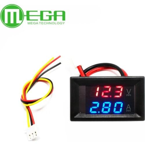DC 0-100V/10A Digital LED Red Blue Display Ammeter Voltmeter Car Amp Volt Meter Powered by DC 4.5 - 30V