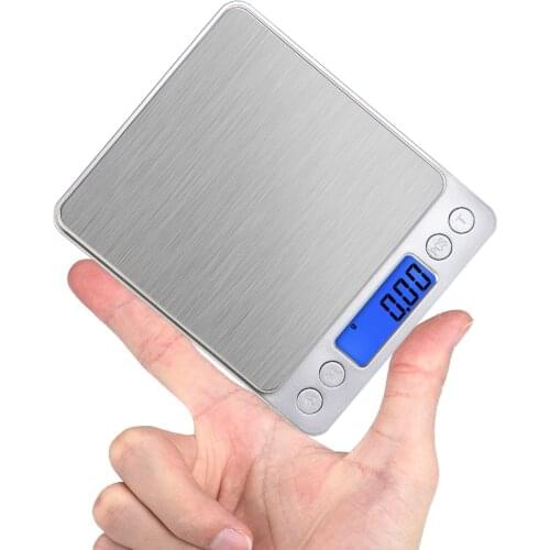 Mini Digital Jewelry Scale Pocket weight scale Electronic Food Kitchen Scale With 2PCS Tray Various Specifications