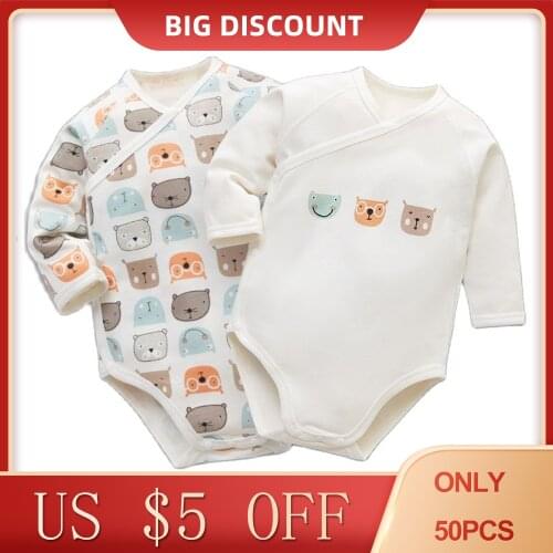 Cartoon Printed Baby Romper Long Sleeve Kids Baby Girl Boy Clothes Spring Autumn Newborn Infant Bodysuits Sleepwear Jumpsuits