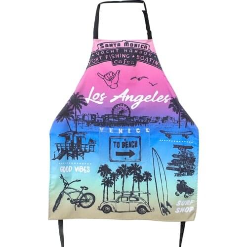 Fashion Printing Polyester Christmas Apron with Pocket And Extra Long Ties Cute Pattern Apron for Chef Kitchen Accessories New