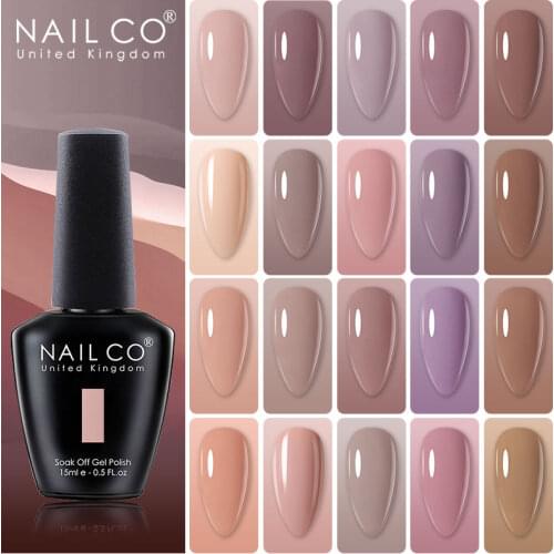 NAILCO 15ml Winter Nude Colors Hybrid Nail Gel Polish Gel Varnish Manicure UV Gel Nail Polish Primer Top Base Coat LED Nail Art