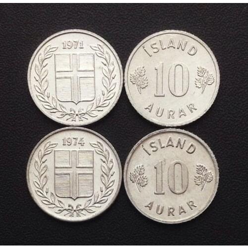 Iceland 10 Ola New Original Coin Unc Genuine Euro Coins 1 pcs